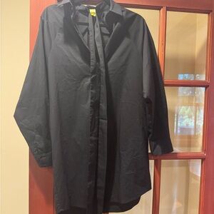 Express Women’s Black Boyfriend Poplin Portofino Shirt Dress Size S